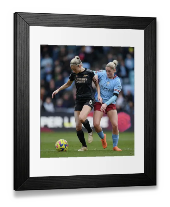 Framed Print : Battle for Possession: Manchester City vs. Arsenal - FA Women's Super League