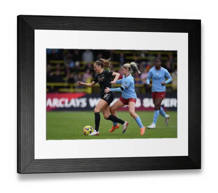 Framed Print : Manchester City vs. Arsenal: A Battle in the FA Women's Super League Framed Print : Manchester City vs. Arsenal: A Battle in the FA Women's Super League