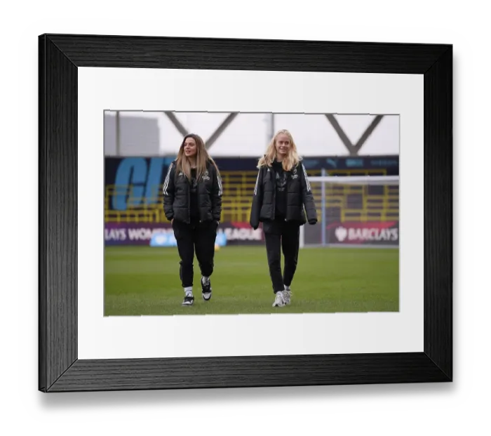 Framed Print : Arsenal Women's Coaches Gio and Kathrine Kuhl Prepare for Manchester City Showdown at The Academy Stadium Framed Print : Arsenal Women's Coaches Gio and Kathrine Kuhl Prepare for Manchester City Showdown at The Academy Stadium