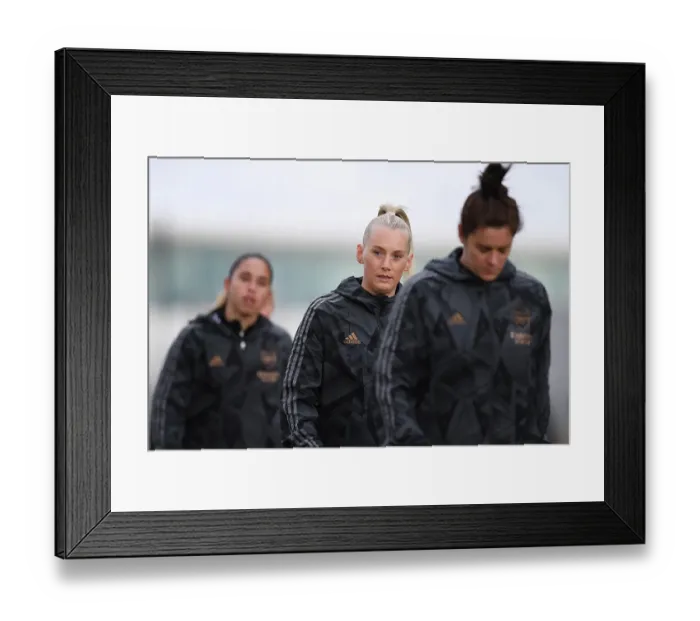 Framed Print : Arsenal's Stina Blackstenius Prepares for FA Women's Super League Clash Against Manchester City