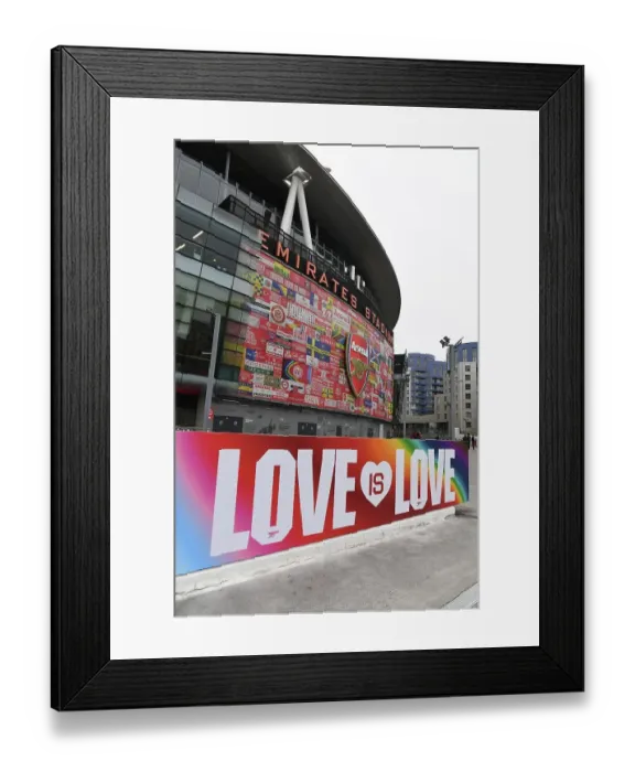 Framed Print : Love is Love: Arsenal vs. Brentford, Premier League 2022-23 - Emirates Stadium Framed Print : Love is Love: Arsenal vs. Brentford, Premier League 2022-23 - Emirates Stadium