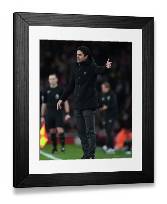 Framed Print : Arsenal's Mikel Arteta Leads the Way Against Brentford in Premier League Clash