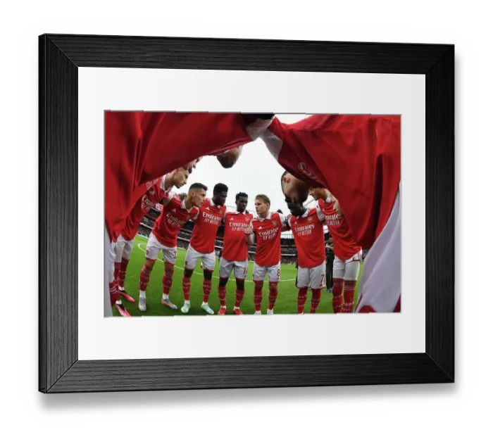 Framed Print : Arsenal's Pre-Match Huddle: Arsenal FC vs. Brentford FC, Premier League, Emirates Stadium, London, 2023 Framed Print : Arsenal's Pre-Match Huddle: Arsenal FC vs. Brentford FC, Premier League, Emirates Stadium, London, 2023