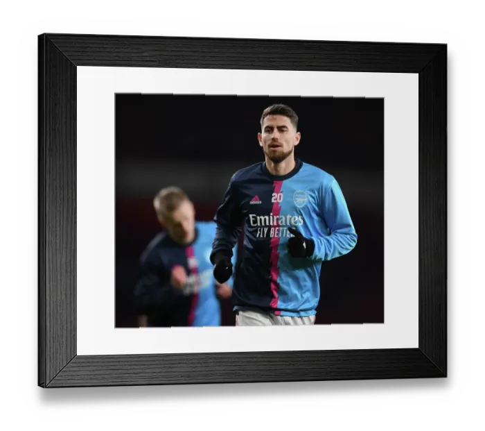 Framed Print : Arsenal's Jorginho Gears Up for Manchester City Showdown - Premier League 2022-23