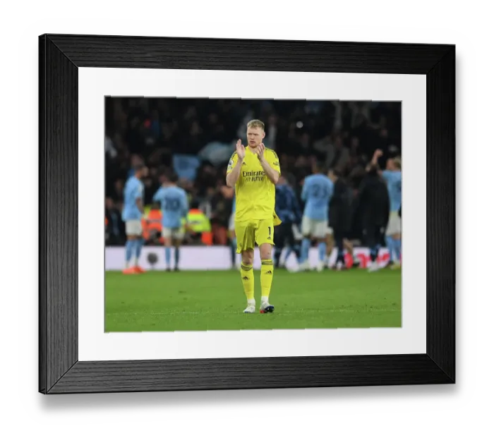 Framed Print : Arsenal's Aaron Ramsdale Reacts After Arsenal FC vs Manchester City, Premier League 2022-23 Framed Print : Arsenal's Aaron Ramsdale Reacts After Arsenal FC vs Manchester City, Premier League 2022-23