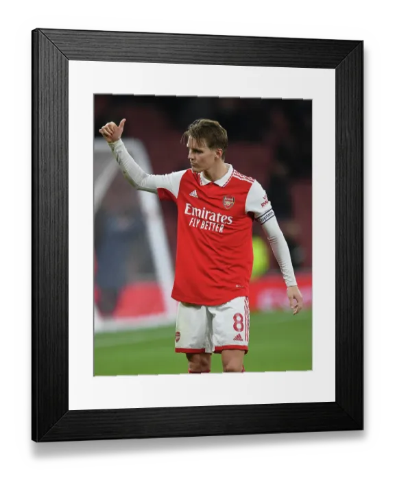 Framed Print : Arsenal's Odegaard Reacts After Arsenal FC vs Manchester City, Premier League 2022-23 Framed Print : Arsenal's Odegaard Reacts After Arsenal FC vs Manchester City, Premier League 2022-23