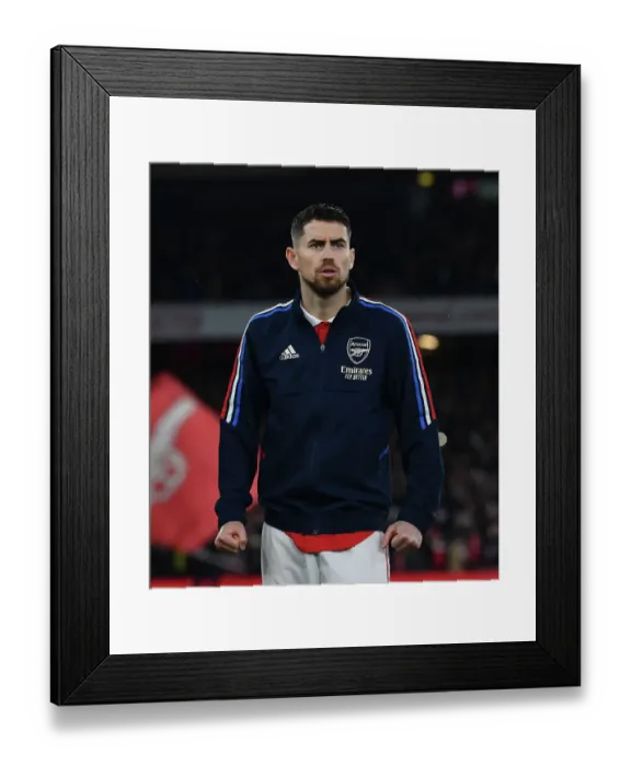 Framed Print : Arsenal's Jorginho Prepares for Manchester City Showdown in Premier League