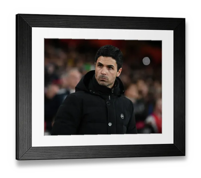 Framed Print : Arsenal's Mikel Arteta Ahead of Manchester City Showdown in Premier League