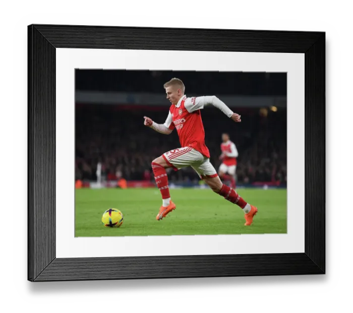 Framed Print : Zinchenko in Action: Arsenal vs. Manchester City - Premier League 2022-23