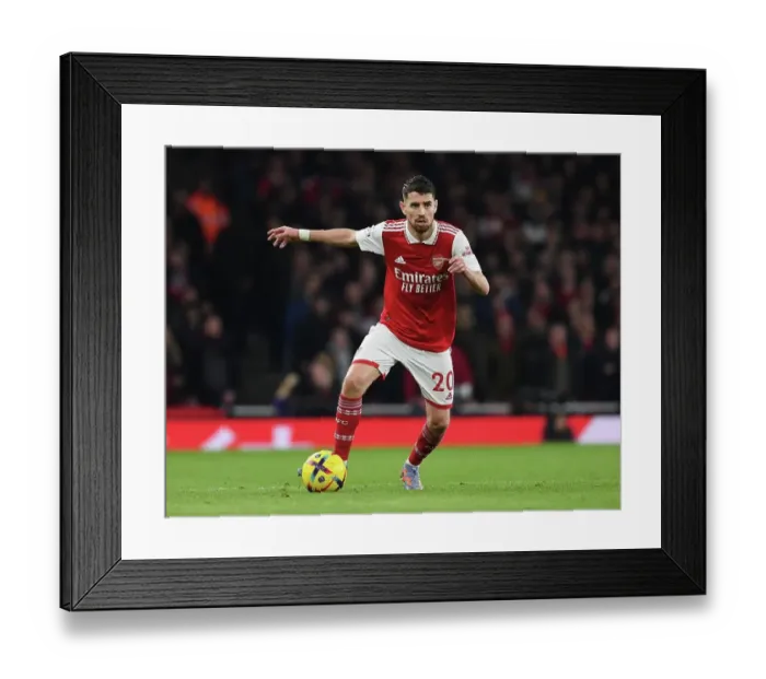 Framed Print : Arsenal vs Manchester City: Jorginho's Midfield Battle in the Premier League Showdown