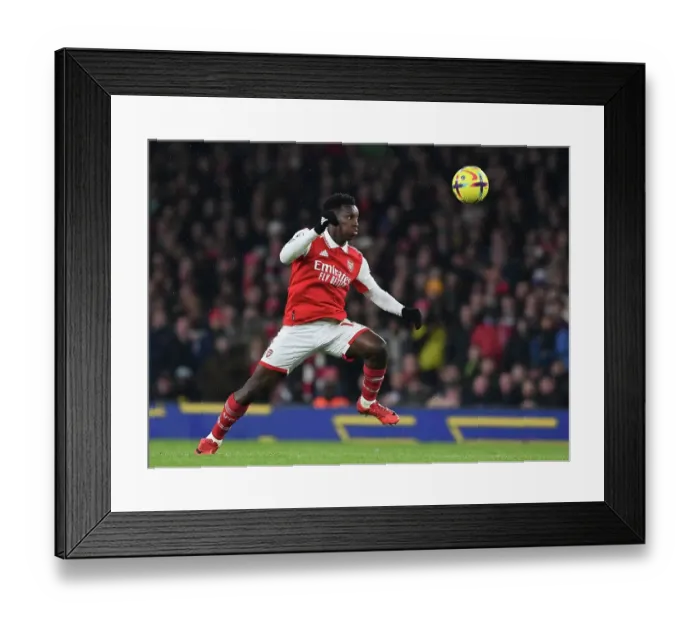Framed Print : Arsenal's Eddie Nketiah Faces Manchester City in the Premier League