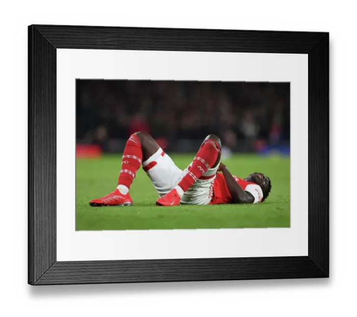 Framed Print : Bukayo Saka in Action: Arsenal vs. Manchester City, Premier League 2022-23
