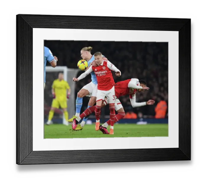 Framed Print : Clash at the Emirates: Arsenal vs. Manchester City - Haaland vs. Zinchenko Framed Print : Clash at the Emirates: Arsenal vs. Manchester City - Haaland vs. Zinchenko