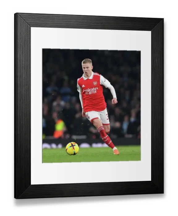 Framed Print : Zinchenko in Action: Arsenal vs. Manchester City, Premier League 2022-23