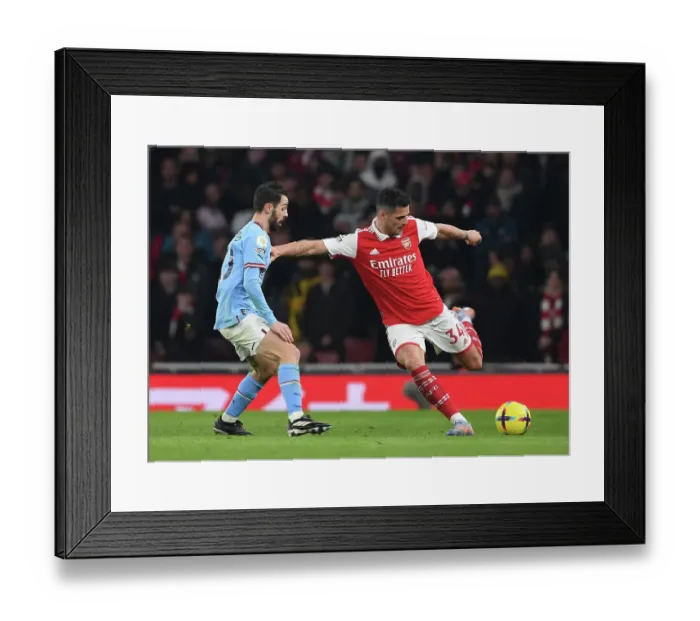 Framed Print : Arsenal vs Manchester City: Xhaka vs Silva Clash in the Premier League Framed Print : Arsenal vs Manchester City: Xhaka vs Silva Clash in the Premier League