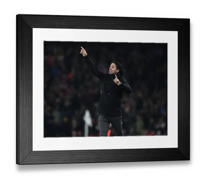Framed Print : Mikel Arteta vs. Manchester City: A Battle of Wits in the 2022-23 Premier League