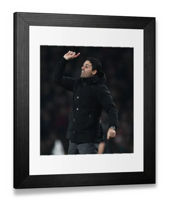 Framed Print : Mikel Arteta Faces Off Against Manchester City: Arsenal vs. City Showdown (2022-23)