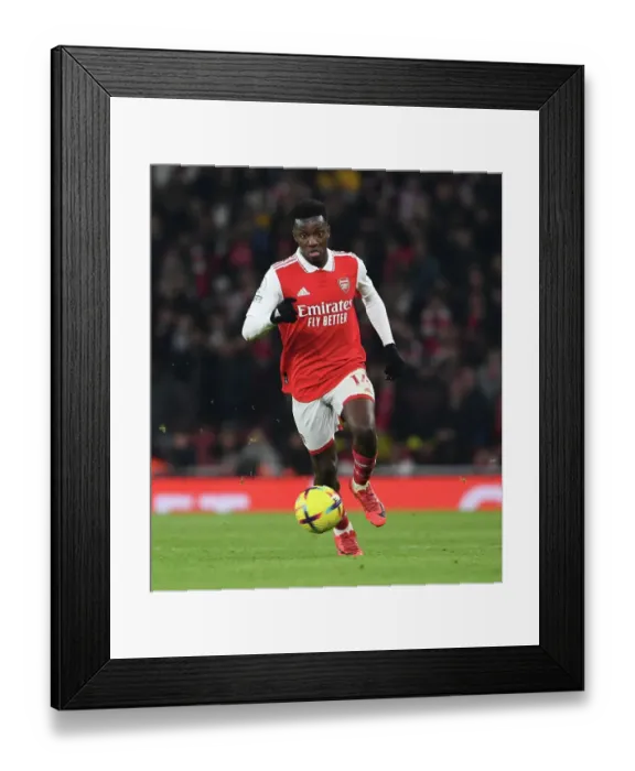 Framed Print : Arsenal's Eddie Nketiah Faces Off Against Manchester City in Premier League Showdown