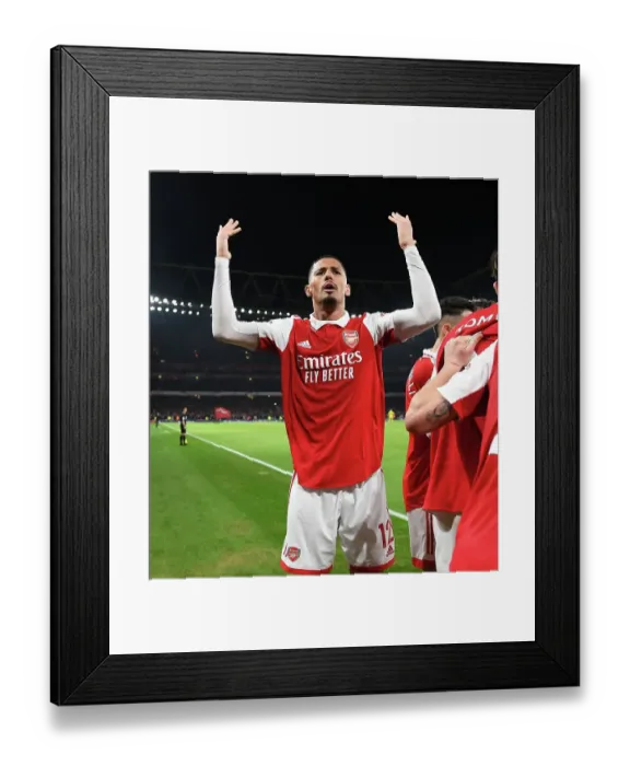 Framed Print : Bukayo Saka's Thrilling Winner: Arsenal Triumphs Over Manchester City in the Premier League 2022-23
