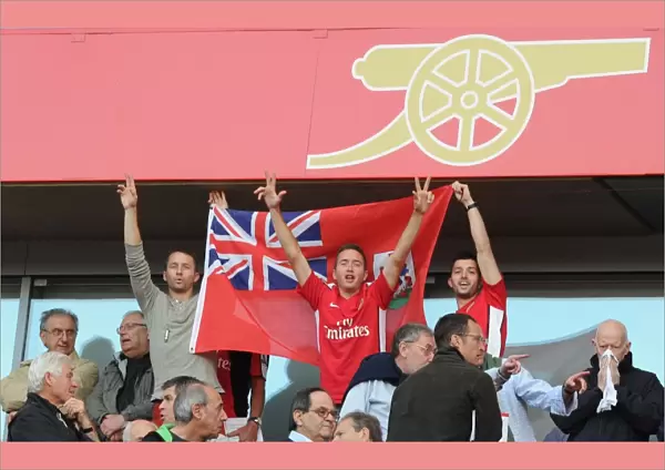 Arsenal fans. Arsenal 0: 0 Manchester City, FA Barclays Premier League, Emirates Stadium