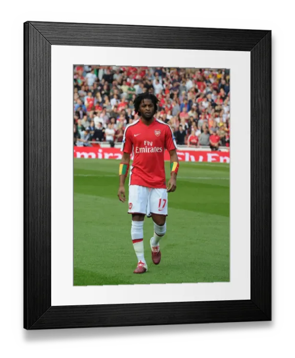 Framed Print : Alex Song in Action: Arsenal vs Manchester City, FA Premier League, Emirates Stadium, 2010