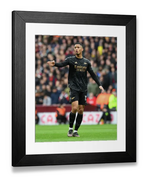 Framed Print : William Saliba's Premier League Debut: Arsenal at Aston Villa, 2022-23