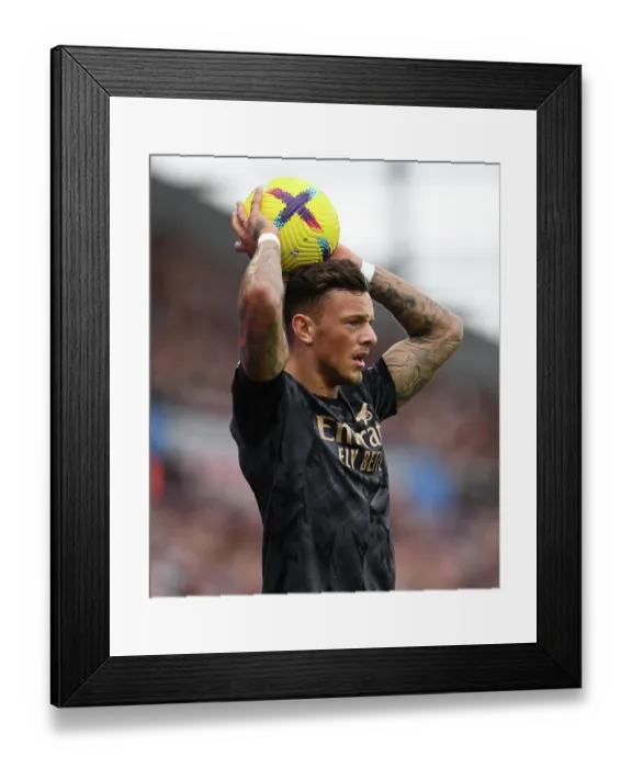 Framed Print : Ben White in Action: Aston Villa vs Arsenal, Premier League 2022-23