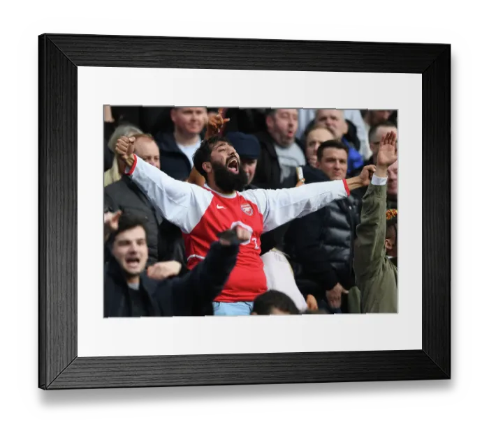 Framed Print : Arsenal Fans React After Aston Villa vs Arsenal FC Premier League Match, Birmingham 2023 Framed Print : Arsenal Fans React After Aston Villa vs Arsenal FC Premier League Match, Birmingham 2023