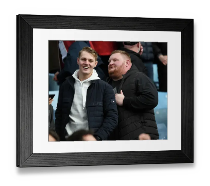 Framed Print : Arsenal Fans Reaction: Aston Villa vs. Arsenal, Premier League 2022-23