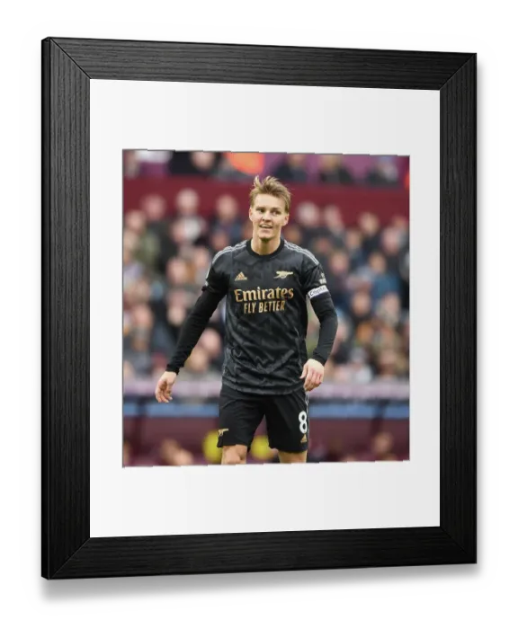 Framed Print : Martin Odegaard Shines: Arsenal's Midfield Genius Outclasses Aston Villa in Premier League Clash, 2022-23 Framed Print : Martin Odegaard Shines: Arsenal's Midfield Genius Outclasses Aston Villa in Premier League Clash, 2022-23