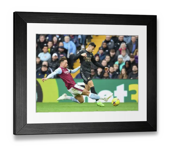 Framed Print : Martinelli vs. Cash: Intense Clash Between Aston Villa and Arsenal FC in Premier League Framed Print : Martinelli vs. Cash: Intense Clash Between Aston Villa and Arsenal FC in Premier League