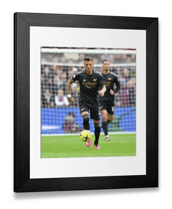 Framed Print : Arsenal's Ben White in Action: Aston Villa vs Arsenal, Premier League 2022-23