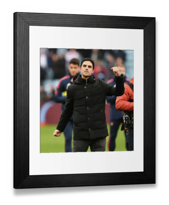 Framed Print : Arsenal's Victory Celebration: Mikel Arteta and Fans at Aston Villa, Premier League 2022-23 Framed Print : Arsenal's Victory Celebration: Mikel Arteta and Fans at Aston Villa, Premier League 2022-23
