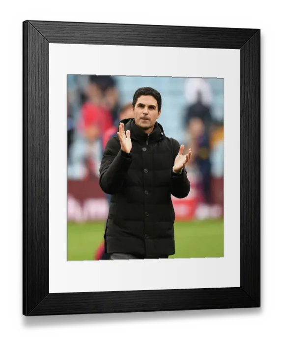 Framed Print : Mikel Arteta Celebrates with Arsenal Fans: Aston Villa vs. Arsenal FC, Premier League 2022-23 Framed Print : Mikel Arteta Celebrates with Arsenal Fans: Aston Villa vs. Arsenal FC, Premier League 2022-23