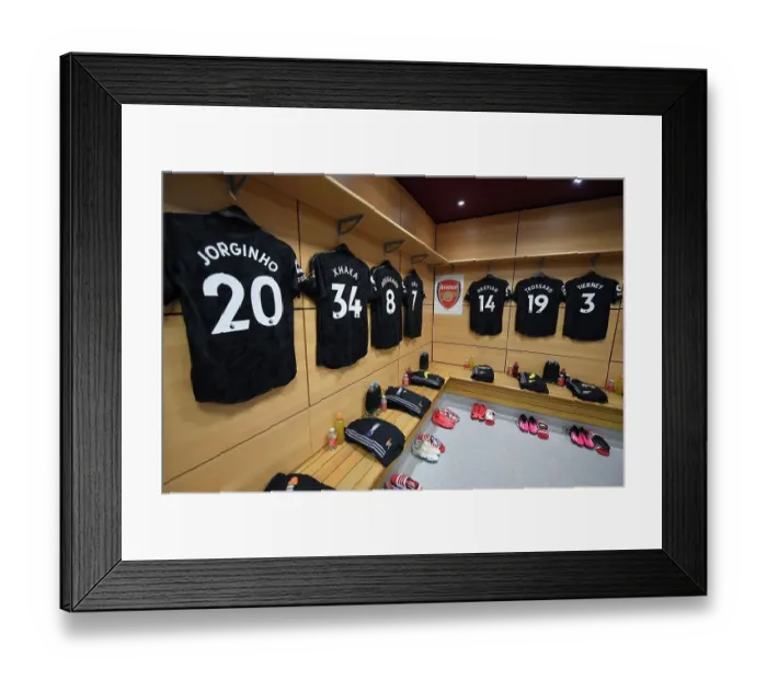 Framed Print : Arsenal Team Spirit: Pre-Match Huddle, Aston Villa vs Arsenal, Premier League 2022-23