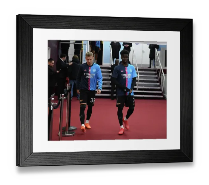 Framed Print : Arsenal's Zinchenko and Saka Celebrate Victory Over Aston Villa in Premier League Framed Print : Arsenal's Zinchenko and Saka Celebrate Victory Over Aston Villa in Premier League