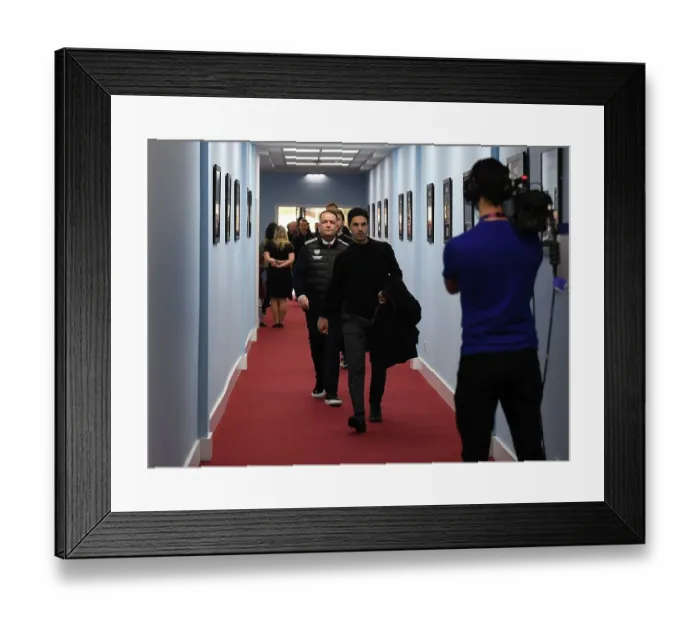 Framed Print : Mikel Arteta Before Aston Villa vs Arsenal FC Premier League Clash (2022-23)