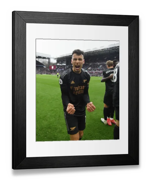 Framed Print : Martinelli's Hat-trick Sealed: Aston Villa vs. Arsenal in the Premier League (Gabriel Martinelli Scores Own Goal by Martinez) Framed Print : Martinelli's Hat-trick Sealed: Aston Villa vs. Arsenal in the Premier League (Gabriel Martinelli Scores Own Goal by Martinez)