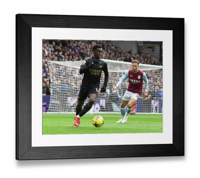 Framed Print : Arsenal's Eddie Nketiah in Action Against Aston Villa - Premier League 2022-23 Framed Print : Arsenal's Eddie Nketiah in Action Against Aston Villa - Premier League 2022-23