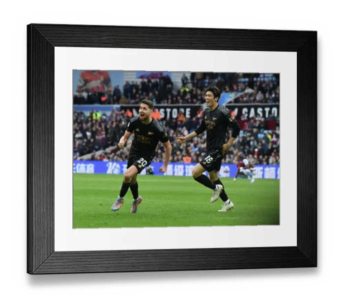 Framed Print : Arsenal's Triumphant Third: Own Goal by Martinez Secures Victory vs. Aston Villa (2022-23)