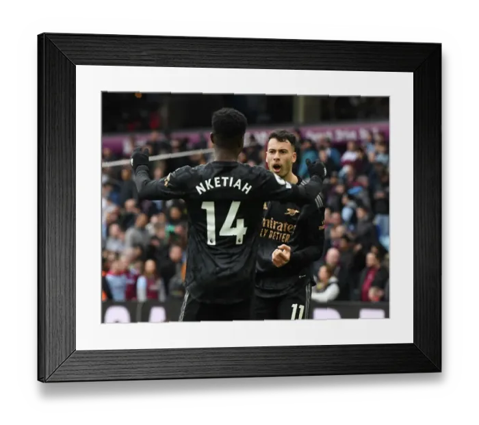 Framed Print : Arsenal's Four-Goal Spree: Martinelli and Nketiah's Thrilling Celebration vs. Aston Villa (2022-23) Framed Print : Arsenal's Four-Goal Spree: Martinelli and Nketiah's Thrilling Celebration vs. Aston Villa (2022-23)