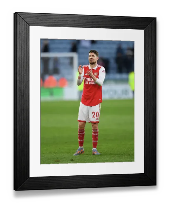 Framed Print : Arsenal's Jorginho Celebrates with Fans after Leicester Victory, Premier League 2022-23 Framed Print : Arsenal's Jorginho Celebrates with Fans after Leicester Victory, Premier League 2022-23