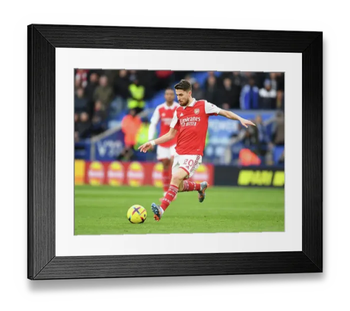 Framed Print : Jorginho in Action: Leicester City vs. Arsenal FC, Premier League 2022-23