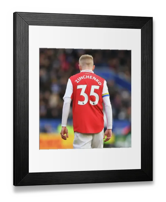 Framed Print : Arsenal's Oleksandr Zinchenko in Action Against Leicester City - Premier League 2022-23 Framed Print : Arsenal's Oleksandr Zinchenko in Action Against Leicester City - Premier League 2022-23