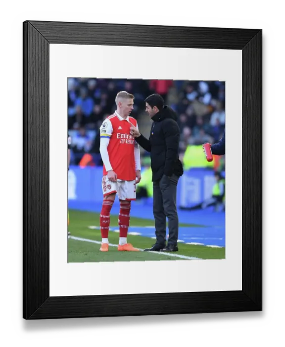 Framed Print : Mikel Arteta Coaches Arsenal Against Leicester City in Premier League Clash, 2022-23 Framed Print : Mikel Arteta Coaches Arsenal Against Leicester City in Premier League Clash, 2022-23