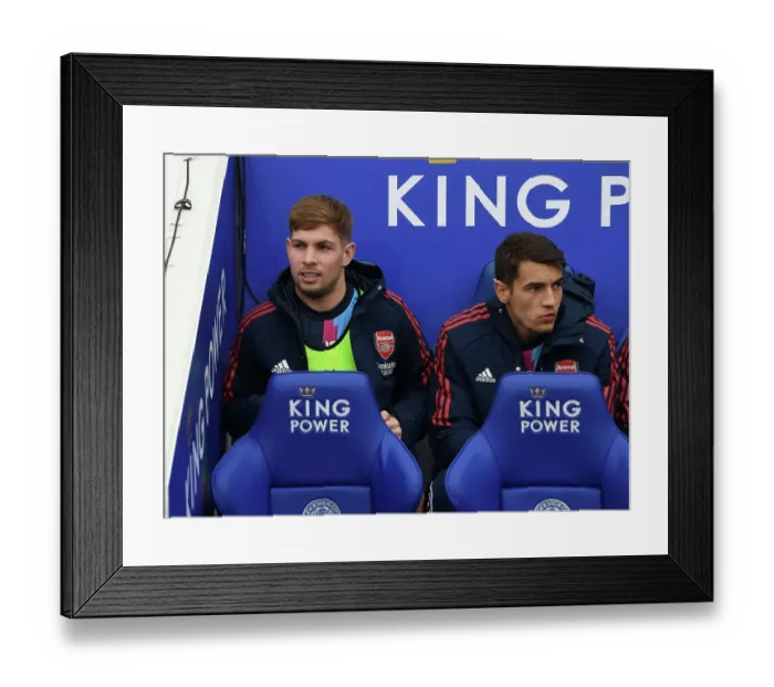 Framed Print : Arsenal's Emile Smith Rowe and Jakub Kiwior Prepare for Leicester Clash in Premier League 2022-23