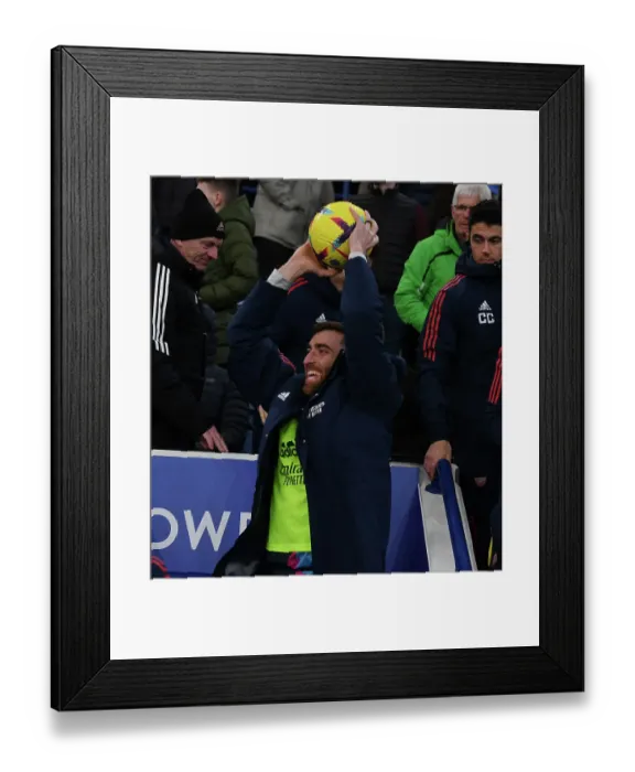 Framed Print : Arsenal's Matt Turner Reacts After Leicester City vs Arsenal Premier League Clash (2022-23)