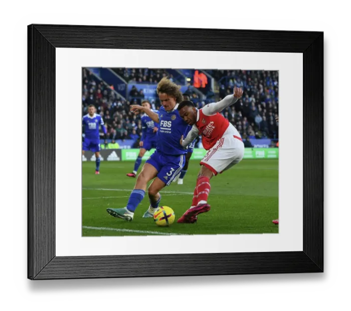 Framed Print : Gabriel vs Faes: A Football Showdown at The King Power Stadium - Leicester City vs Arsenal FC, Premier League 2022-23 Framed Print : Gabriel vs Faes: A Football Showdown at The King Power Stadium - Leicester City vs Arsenal FC, Premier League 2022-23