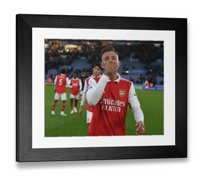 Framed Print : Arsenal's Ben White Post-Match at Leicester City's The King Power Stadium (Premier League 2022-23) Framed Print : Arsenal's Ben White Post-Match at Leicester City's The King Power Stadium (Premier League 2022-23)