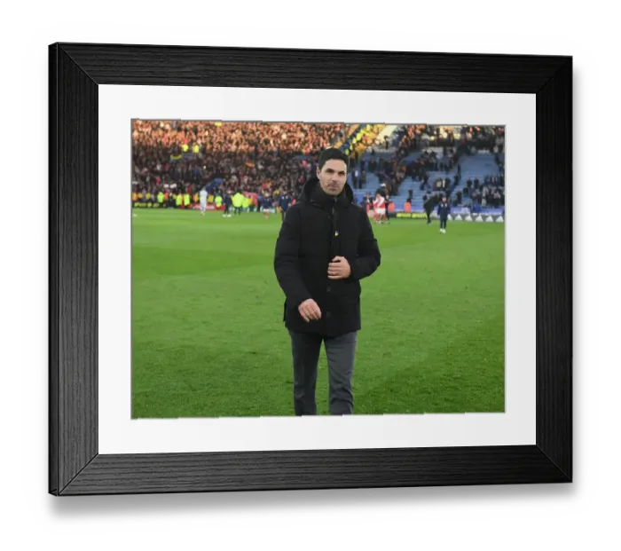 Framed Print : Mikel Arteta Reacts After Arsenal's Loss to Leicester City in 2022-23 Premier League Framed Print : Mikel Arteta Reacts After Arsenal's Loss to Leicester City in 2022-23 Premier League